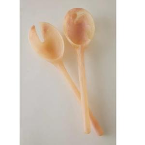 Oferta Especial en Vajilla de Diseño de Primera Calidad, Juego de 2 Piezas de Tenedor y Cuchara de Resina Rosa para Servir Ensaladas, para Compradores al por Mayor - Product Image 2