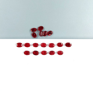 Rubis africains naturels non traités, ovales calibrés 5x7mm, pierres précieuses facettées naturelles, prêtes à l'emploi pour la création de bijoux - Product Image 2