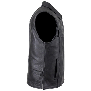 Chaleco de Cuero Genuino para Motociclista, Diseño Personalizado, Impermeable, Transpirable, Estilo Vintage, Cierre de Cremallera, Cuello en V, con Bolsillos, a la Moda para Invierno - Product Image 4
