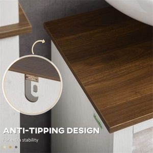 Mobile Bagno di Lusso con Lavabo e Specchio LED Intelligente, Struttura in Legno Massello e PVC per Hotel - Product Image 6
