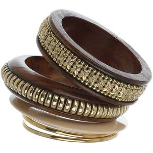 Accesorios de Moda Tradicionales para Mujer, Brazaletes de Madera Coloridos con Tachuelas Hechas a Mano para Uso Festivo, RR Enterprises India - Product Image 6