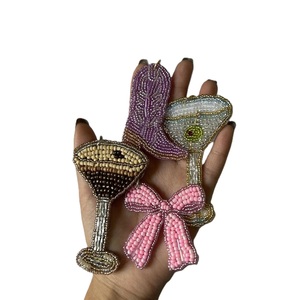 Custom Design Seed Beads Embroidery Patch For Boutique <b>Tops</b> Decorative Beaded Embroidery Patch For Ethnic Wear <b>Tops</b> Style - Product Image 3