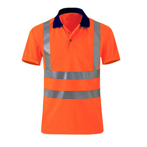 Polo Shirts Long Sleeve T-Shirts Safety Reflective Tape Workwear Construction High Visibility Durable Work T-shirts Men Women - Product Image 4