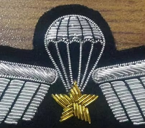 Patch brodé en dentelle argentée fait main sur mesure avec motif aile en fil métallique PU, applique écologique pour blazers et vestes - Product Image 5