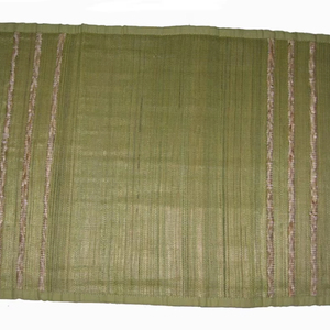 Handwoven Green Patterned Table Mat Eco Friendly Cotton Jute Blend Durable Dining <b>Placemat</b> for Home Kitchen Use - Product Image 1