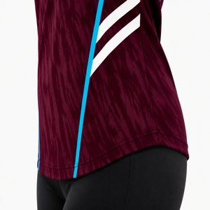 Maillot de sport respirant à séchage rapide pour femmes, 100% polyester, manches courtes, imprimé sur mesure, pour l'entraînement physique - Product Image 6