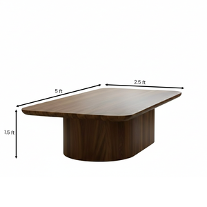 Table à manger ronde en bois massif pour salon, table élégante pour salon moderne - Product Image 2