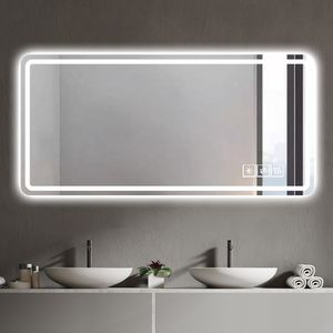 Espejo LED para Baño de 28*60 Pulgadas, Antivaho, Regulable, de Vidrio Templado Irrompible, Decoración de Pared - Product Image 3