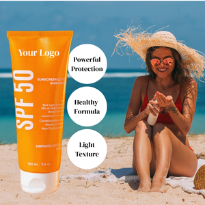 Crema Solare SPF50+ con Olio di Jojoba, Retinolo, Vitamina E, B5, AHA, Anti-Rughe, Collagene, Centella, OEM ODM, Produzione Coreana, Anti-Età e Sbiancante - Product Image 2