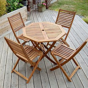 Ensembles de jardin, ensembles de salle à manger, mobilier d'extérieur en aluminium/bois, table et chaises pour hôtel, resort, villa, jardin 2/4/6 personnes - Product Image 3