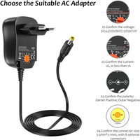 Alimentation universelle 12W 3V-12V 1A, adaptateur secteur AC/DC avec 8 prises DC pour haut-parleurs, caméras, lampes, tablettes
