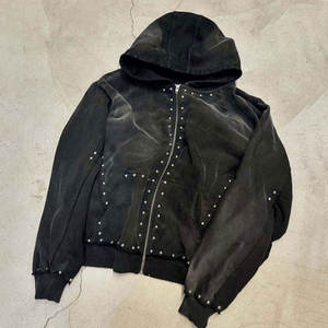 Sudadera con Capucha de Forro Polar con Pedrería para Invierno, Estilo Urbano Brillante, Mezcla de Algodón, Look Lujoso y Moderno - Product Image 5