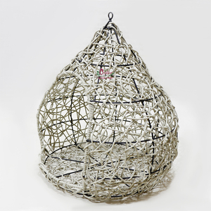 Luxury Wicker Rattan Hanging Pet <b>Bed</b> <b>House</b> Sleeping Cave with Cushion - Product Image 4
