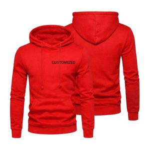 Wholesale Custom men red plain <b>polyester</b> <b>hoodie</b> breathable Logo <b>Hoodie</b> Pullover <b>hoodie</b> Unisex Fleece Fashion Apparel streetwear - Product Image 1