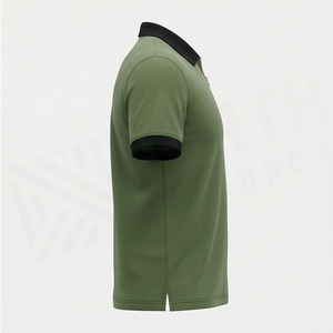 Camisetas Polo de Verano de Algodón para Hombre, Tallas Grandes, Manga Corta, Corte Ajustado, Estilo Golf, con Media Cremallera, Ropa Deportiva Personalizada - Product Image 3