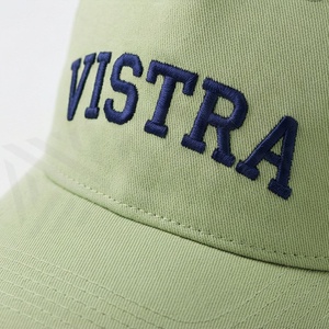 VISTRA Baseball Cap 6-Panel Fitted Cotton Embroidery Logo Front Panel Unisex Casual <b>Hat</b> <b>Light</b> Green - Product Image 4