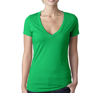 T-shirt décontracté pour femme, col en V, grande taille, séchage rapide, coton et polyester, été, longueur courte, broderie, imprimé, bouton, couleur gris, col en V - Product Image 5