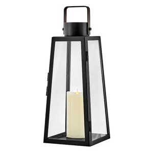 Amazing Design Selling <b>Black</b> Color Metal & Glass <b>Lantern</b> Portable Metal Candle <b>Lantern</b> With Shiny <b>Black</b> Finish <b>Lantern</b> for Home - Product Image 1