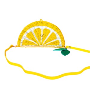 Wholesale Creative Rattan Storage Basket Novelty <b>Yellow</b> Lemon Slice Shaped Decorative Woven Basket for Summer Beach - Product Image 5