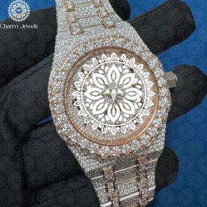 Charm Jewels Luxury Stainless Steel <b>Watch</b> Tonneau Case 42mm Analog Quartz Sapphire Crystal Unisex Folding Clasp - Product Image 2