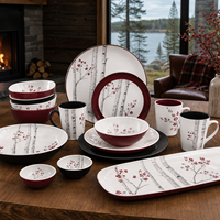 Collection de vaisselle moderne mélange de couleurs : Assiettes, bols, tasses pour hôtels, cafés, traiteurs et buffets – Service de table en mélamine