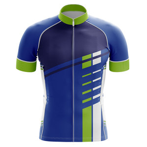 Ensemble de maillot de cyclisme pour homme à manches courtes, coupe-vent, séchage rapide, respirant, en spandex/polyester - Product Image 2