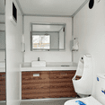 Remolque de Baño Doble para Vehículos, Baño Móvil de Lujo Portátil, Remolque de Baño VIP para Eventos y Construcción - Product Image 5