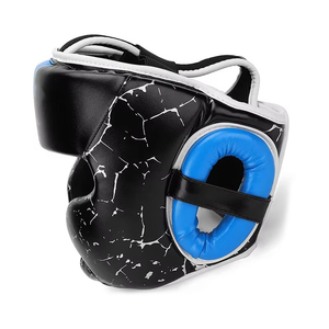 OEM Customized Durable Leather Portable Boxing Helmets <b>Training</b> <b>Head</b> Guard with Double Face Protector for MMA Martial Arts - Product Image 2