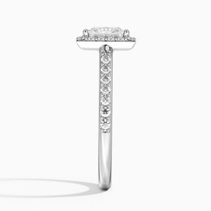 BOJ <b>Ring</b> 099 Princess Cut 925 <b>Silver</b> Halo Stone Prong Setting <b>Solitaire</b> Diamond <b>Ring</b> 2ct D Color VVS1 Moissanite GRA Certified - Product Image 3