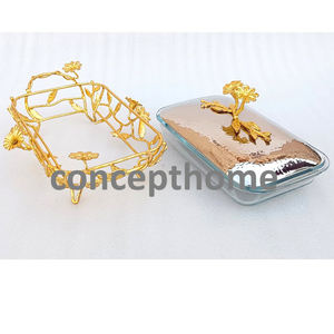 Casseroles uniques de 24 cm de diamètre, modernes et créatives, en aluminium plaqué or de haute qualité, écologiques, compatibles avec les cuisinières à gaz et à induction. - Product Image 5