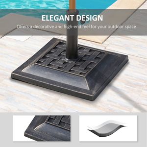 Base per Ombrellone da Giardino 9ft, Supporto in Resina da 20 libbre, Motivo Decorativo Elegante, Facile da Montare per Cortile - Product Image 5