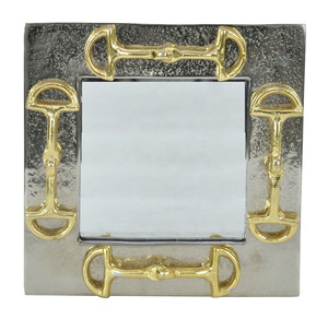 Nickel Plated Decorative <b>Mirror</b> <b>Rectangular</b> Shape Handmade <b>Wall</b> Mount Metal Framed <b>Mirror</b> Decoration For Home - Product Image 1
