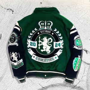 Varsity Jacket Manufacturer,Custom College <b>Sweater</b> Jacket Football Jersey Men,Wholesale Blank Men Baseball Jacket - Product Image 2