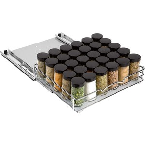 Pull-Out Durable Modern Chrome Steel Spice Rack <b>Organizer</b> for <b>Kitchen</b> <b>Drawer</b> Wholesale India - Product Image 3