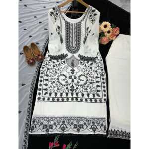 Conjunto Dupatta hermoso y parte inferior superior de fiesta de diseñador para mujer - Product Image 6