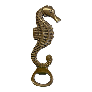 Abridor de Botellas de Latón Vintage con Forma de Caballito de Mar, Accesorio Decorativo Costero para Bar, Hogar, Cocina, Casa de Playa y Eventos - Product Image 6