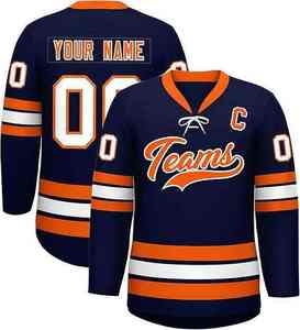 Custom High-quality Ice Hockey Uniform Jersey <b>Socks</b> Set Short Printed Front Sublimation Breathable 100% <b>Polyester</b> Adult Unisex - Product Image 5