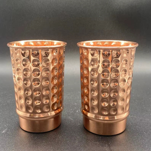 Hand Hammered <b>Copper</b> Tumbler , <b>Copper</b> Drinking <b>Cup</b>, Handmade Glasses, Kitchen Drinkware For Ayurveda Health Benefits - Product Image 1