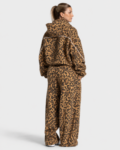 Sweat à capuche original pour femme à imprimé léopard avec manches contrastées, sweat à capuche en polaire premium doux pour femme - Product Image 6