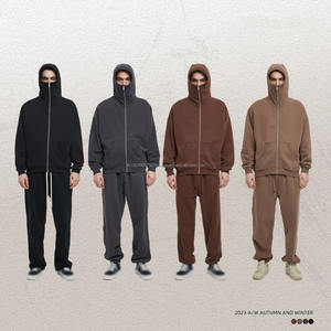 AR2595 Sweat à capuche zippé super doux de haute qualité, luxe, 360GSM, 52% coton, 48% polyester, poids lourd, personnalisé - Product Image 2