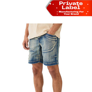 Pantalones Cortos de Mezclilla para Hombre, Talla y Ajuste Personalizados, Fabricante de Pantalones Cortos de Mezclilla Premium, Etiqueta de Marca Personalizada, Pantalones Cortos de Mezclilla para Hombre hasta la Rodilla - Product Image 1