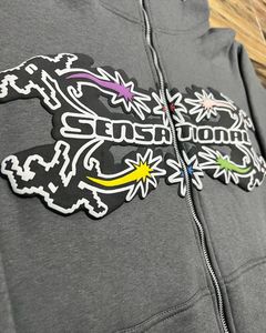 Sudaderas con Estampado Puff Personalizadas, Ropa Urbana de Moda Oversize, Ropa para Hombre de Tallas Grandes, Sudaderas con Capucha con Estampado Puff para Hombre - Product Image 2