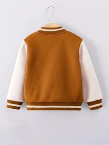 Custom <b>Men's</b> Winter University College Varsity <b>Jacket</b> Cotton Fleece <b>Baseball</b> Chaquetas Front Logo Customizable OEM Service - Product Image 2