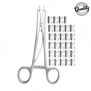 เครื่องมือผ่าตัดประสาทศาสตร์แบบแม่นยำ คลิปหนีบหนังศีรษะสแตนเลสสตีล Raney จำนวน 30 ชิ้น - Product Image 1