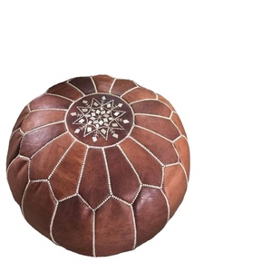 Decoration Circles Wall Metal Designer Modern China MOROCCAN <b>POUF</b> Moroccan Leather <b>Pouf</b> Ottoman Moroccan Floor Pillow - Product Image 1