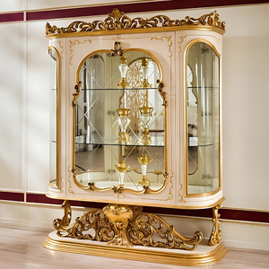 Muebles de Comedor Barrocos Europeos de Primera Calidad, Aparador de Madera de Teca Maciza Tallada a Mano, Mesa de Comedor, Juego de Lujo - Product Image 6