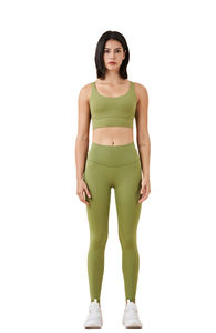 Ensemble d'entraînement personnalisé de haute qualité pour femmes 2026 – Soutien-gorge de sport en nylon et leggings 2 pièces pour yoga, pilates et tenue de sport - Product Image 5
