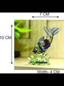 แก้วเป่ามือรูปหงส์ งานฝีมือธรรมชาติจาก Tiny Glass World ของตกแต่งธีมสัตว์ทะเล ของตกแต่งบ้านช่วงคริสต์มาส งานศิลปะจำลอง รัฐราชสถาน - Product Image 3