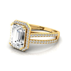 Anillo de Boda Unisex de Oro de 18K con Diamante de Laboratorio, Joyería de Lujo, Certificado IGI, D VVS2, Diamante Solitario Cultivado en Laboratorio, Banda Doble, 2 Quilates - Product Image 6