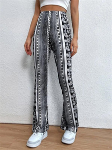 High Waist Seamless Full Length Breathable <b>Pockets</b> Elastic Waist Pull-On Closure Pink <b>Leggings</b> Solid Color Spandex Four-Way - Product Image 1